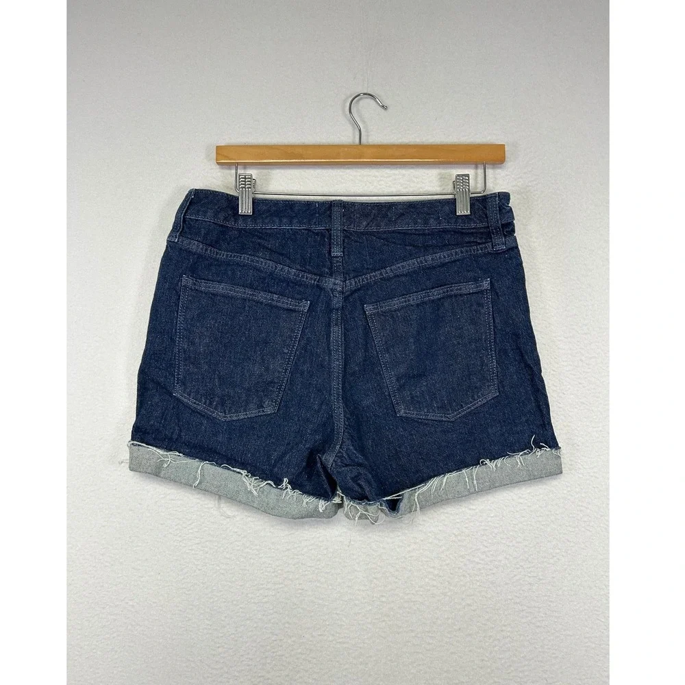 Boho Festival Universal Thread Womens 8/29R Dark‎ Wash Vintage Midi Denim Shorts